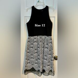 Elegant Black and White Dress